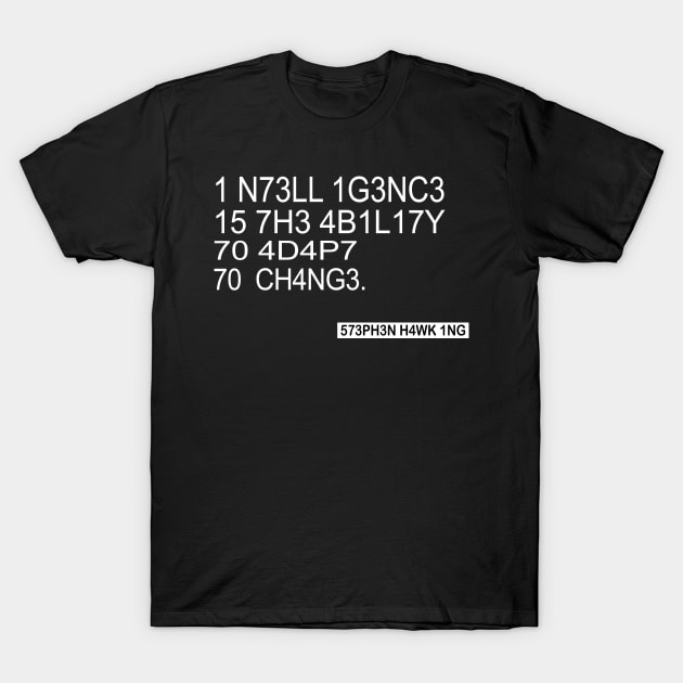 black intelligence T-Shirt by Zoska design